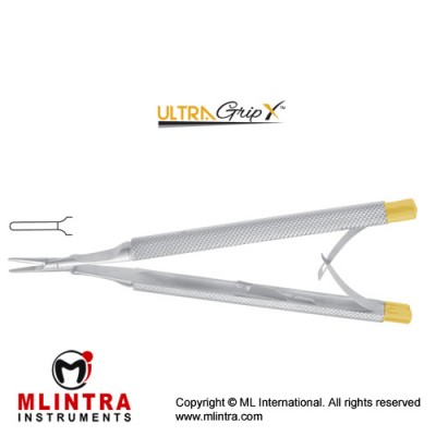 UltraGripX™ TC Castroviejo Micro Needle Holder Smooth Jaws - With Lock Stainless Steel, 18.5 cm - 7 1/4"